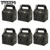 WTEMPO Halloween Gift Boxes with Spider Web Design DIY Small Treats Halloween Gift Boxes Spider Web Pattern Durable Gift Boxes Halloween Decorations