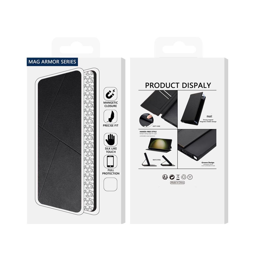 Samsung S25 Flip Ultra Leather Phone Case - Full Coverage, Lightweight, Magnetic Card Slot