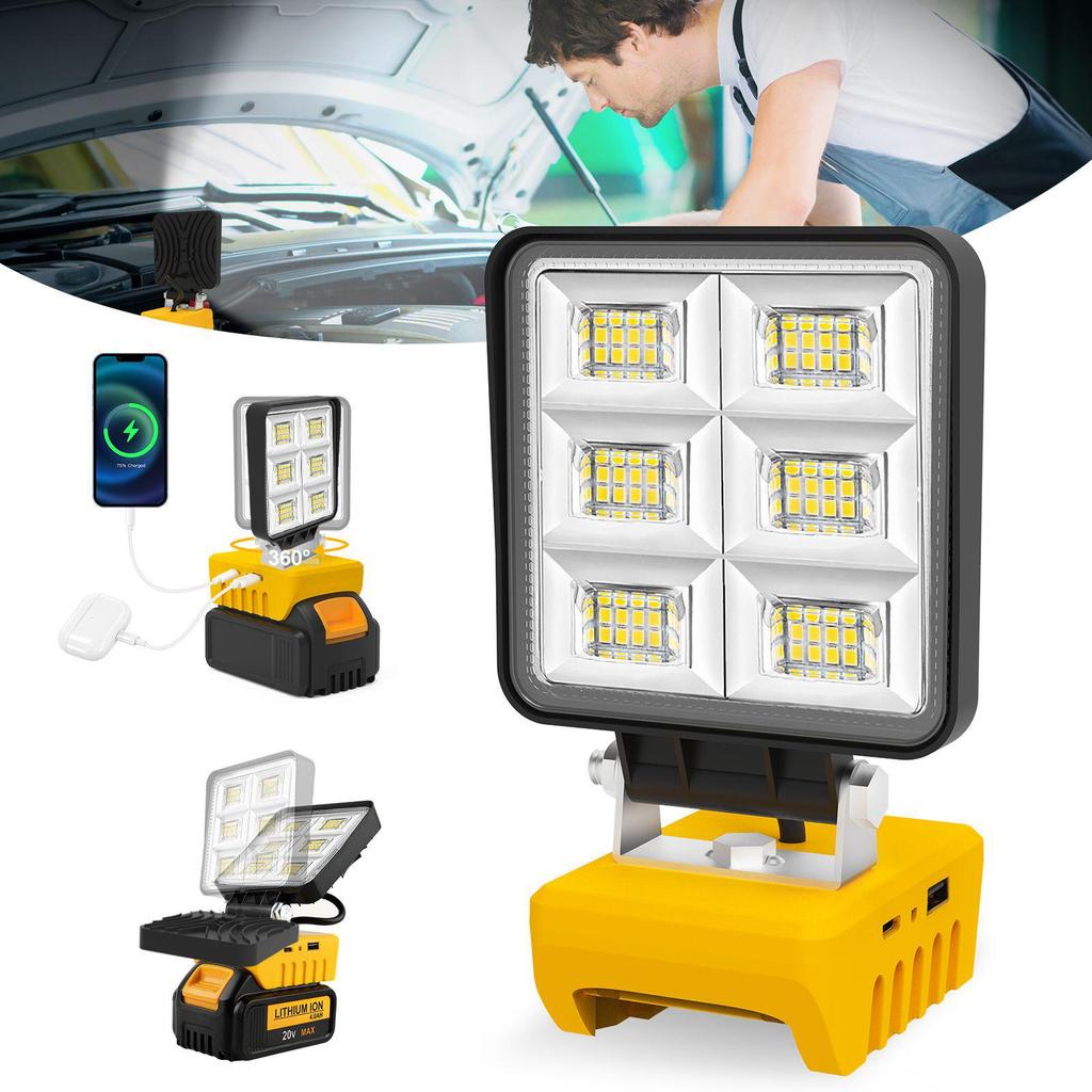 Jingdewei Portable LED Work Light with Lithium Battery for Outdoor and Auto Repair