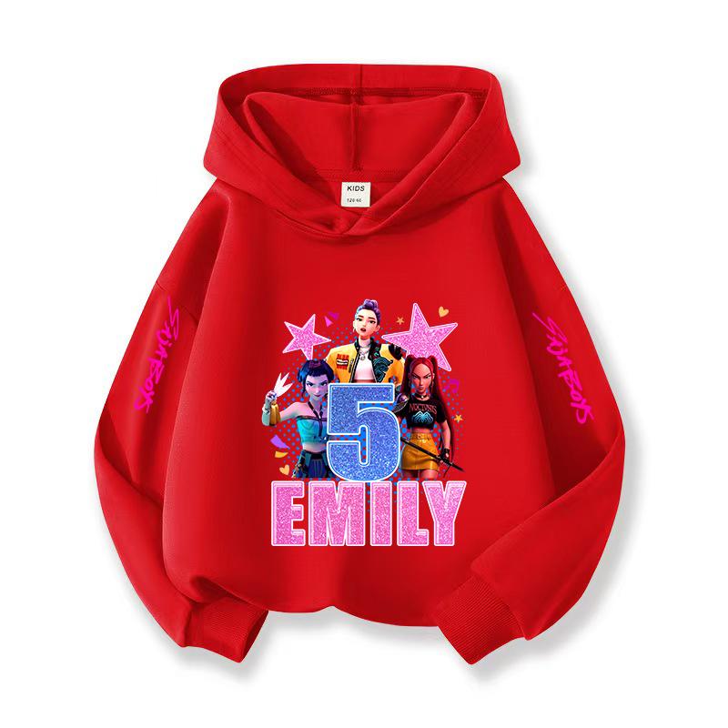 Kpop Halloween Popular Children's Hooded Sweatshirt Christmas Casual Wear Korean Style Children's Comfortable Top Girl Boy Holiday Gift