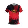New = Roto Grip Leopard Red Lip Split Color Bowling Jersey Short Sleeve Performance Sports Tee Fan Casual Streetwear Tops