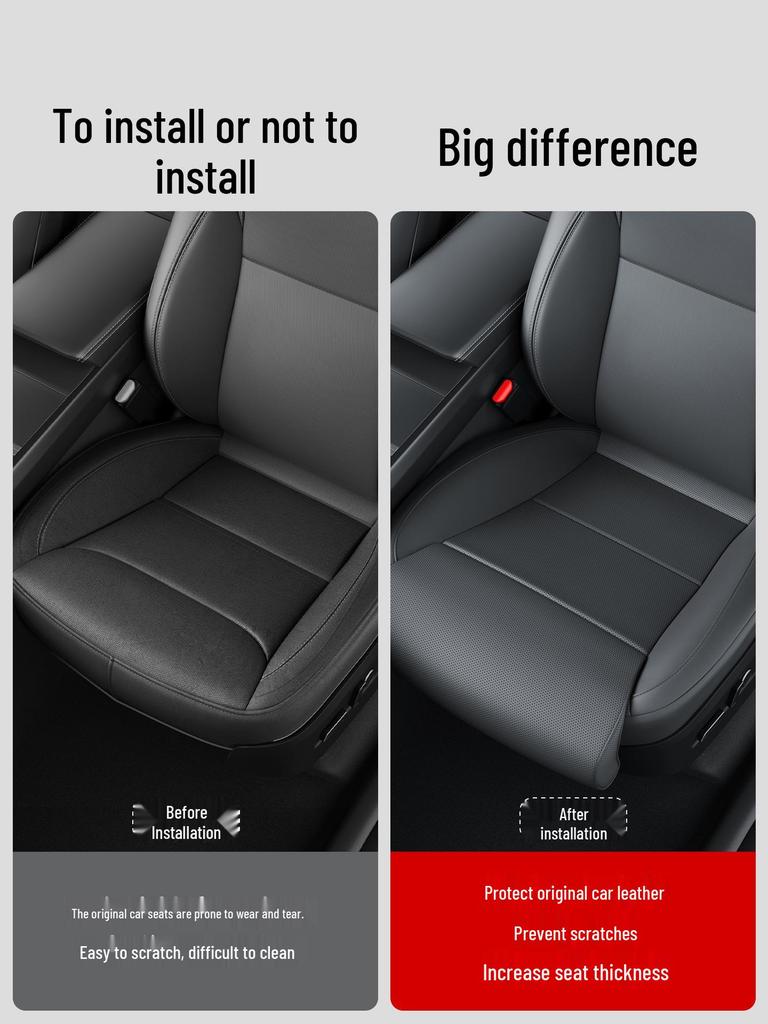Cuscino e Coprisedile Compatibili per Tesla Model Y/Model 3 con Estensione Gambe e Poggiapiedi