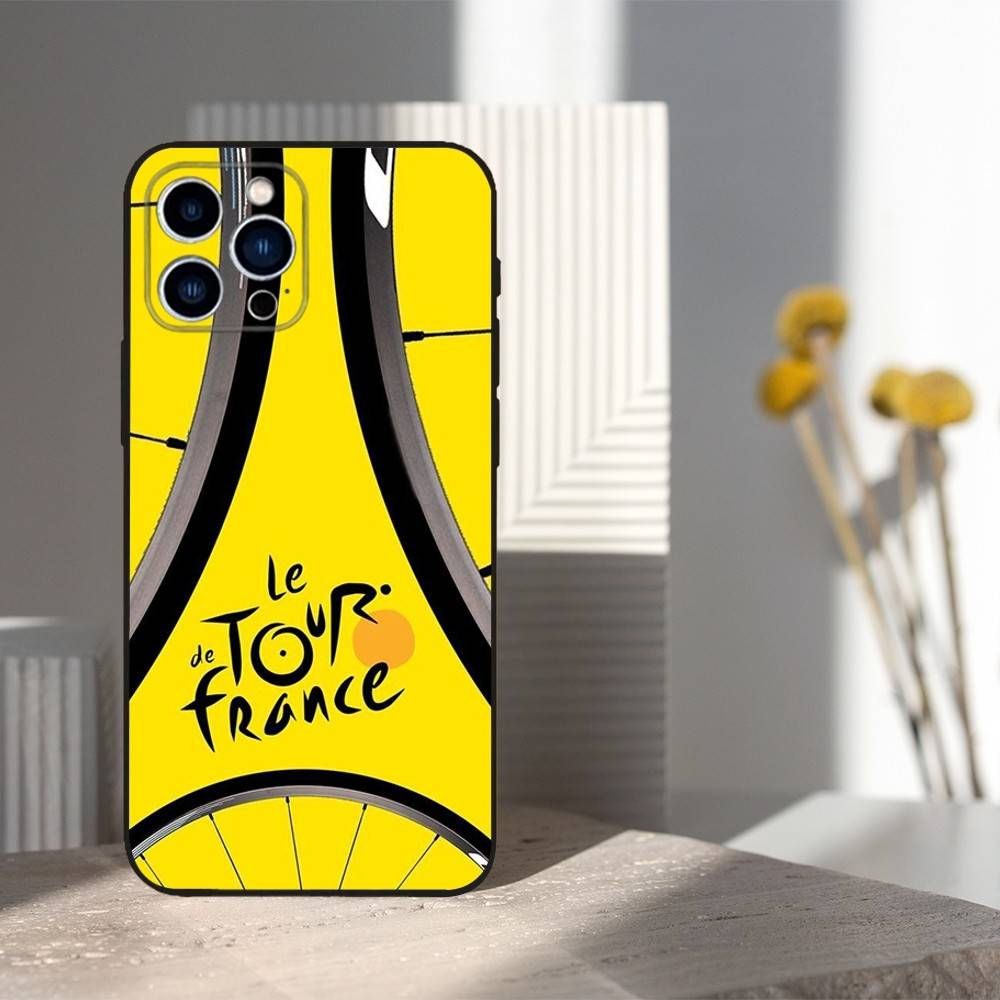 

Bike TOUR DE France For iPhone 12,16,11,14,15,17,13,X,Mini,SE,XS,Plus,Pro Max,8,7,XR,Soft Silicone Black Case iPhone14