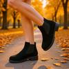Suede women's shoes short boots women's Martin boots thin boots new British style women will increase in height in autumn