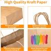 Paper Bags, 50 Pcs Brown Kraft Paper Bags, Brown Paper Gift Bags with Handles for Shopping, Wedding, Retail, Party Favor, 8.3 X 4.3 X 10.6 Inch