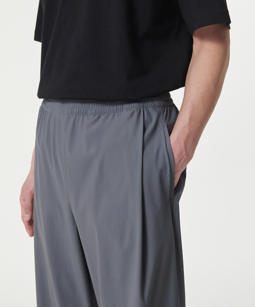 MUSINSA STANDARD Cooling Deep Tuck Wide Elastic Waist Pants [Blue Gray]