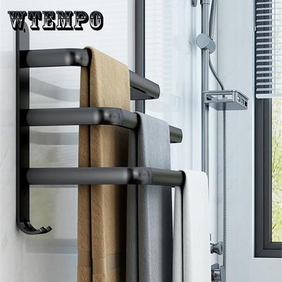 Banyo Havlu Askısı 3 Katmanlar Yumruksuz Havlu Tutucu Duş Raf Banyo Depolama Raf Ev Organizatör Aksesuarları