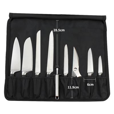 Knife Case, Chef S Knife Roll Bag with   Shoulder Strap and Handle, Portable Knife Bag Meat Cleaver Knife Case