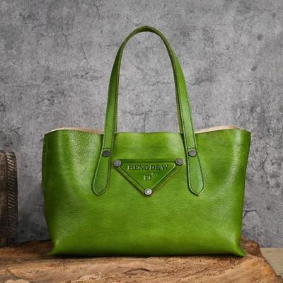 Torebka z prawdziwej skóry w jednolitym kolorze, ręcznie robiona torba damska, duża pojemność, miękka torba na ramię ze skóry bydlęcej