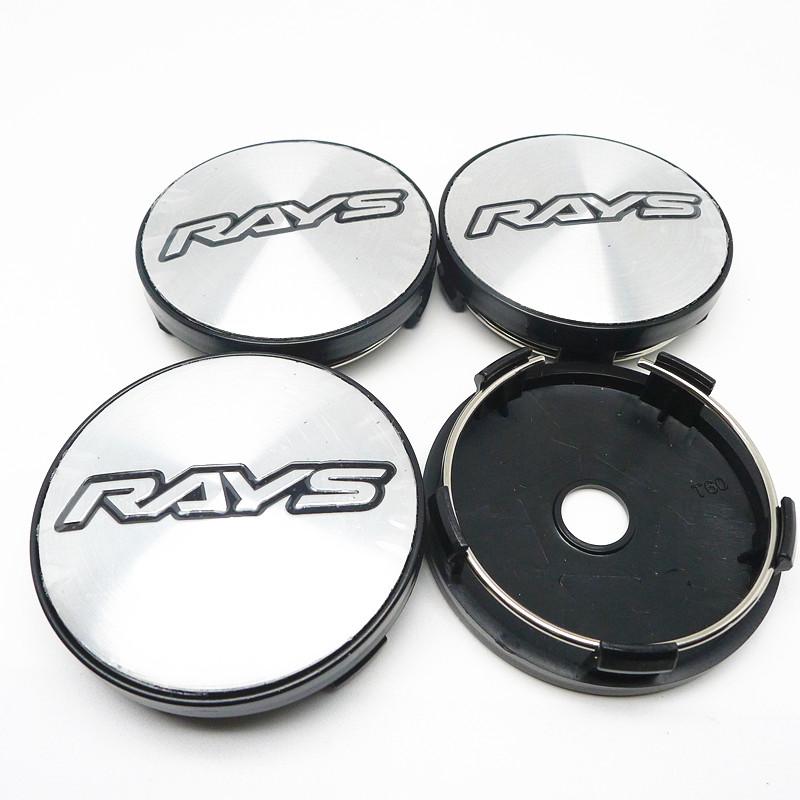 4pcs/set 60mm Rays Wheel Center Hub Cap Car Rims Dust-proof Cover Hubcaps 56mm Emblem Auto Styling