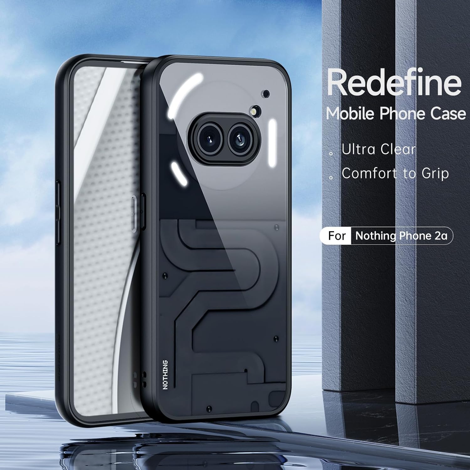 

For Nothing Phone (2a) Case Slim Anti-Fade Ultra Clear Phone Case Black