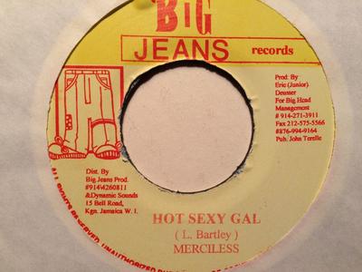 7inch Record MERCILESS - Hot Sexy Gal NONE Big Jeans Recor Jamaica Reggae, Ska & Dub Used