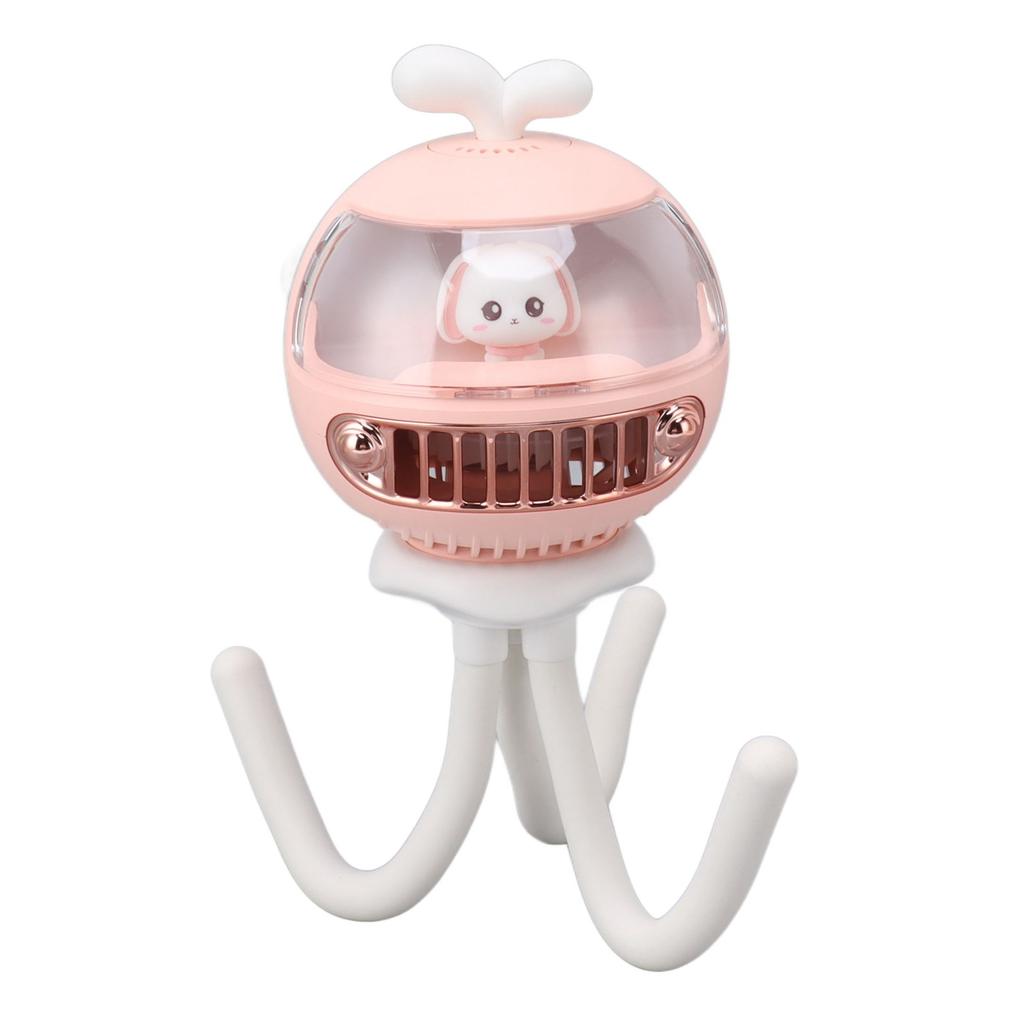 Baby Stroller Fan 4 Speed Quiet Rechargeable 120 Degree Rotatable Bug Repellent Flexible Clip On