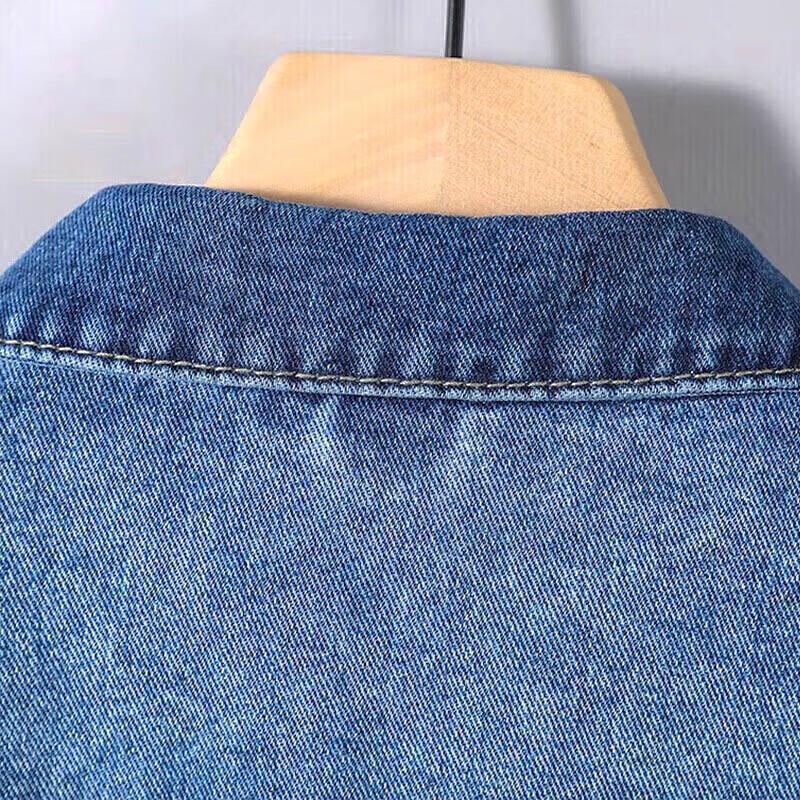 JEANSWEST Men's Trendy Lapel Denim Jacket