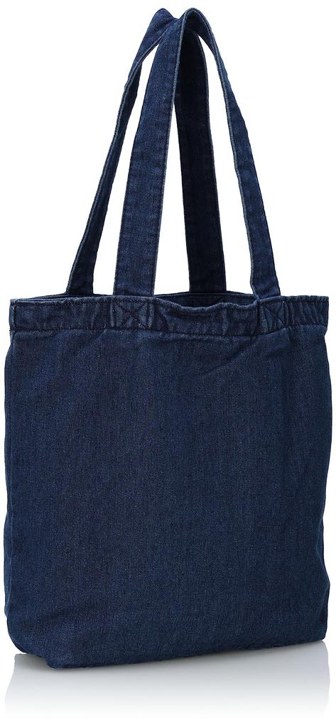 F-Style 9-Liter Bio-Wash Denim Tote Bag with Stars and Stripes Patch, Dark Navy (F-SD010768)