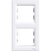 Plaque / Cadre Double - Schneider Asfora - 2 Postes Verticaux - ABS - 154 X 83 X 9 Mm