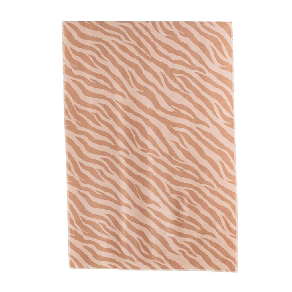 Versatile Autumn and Winter Thickened Zebra Pattern Imitation Cashmere Scarf for Women Cold Proof Warm Neck Scarf Striped Shawl