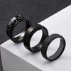 Rotatable Roman Numeral Chain Ring Set: Titanium & Stainless Steel, Hip Hop Style