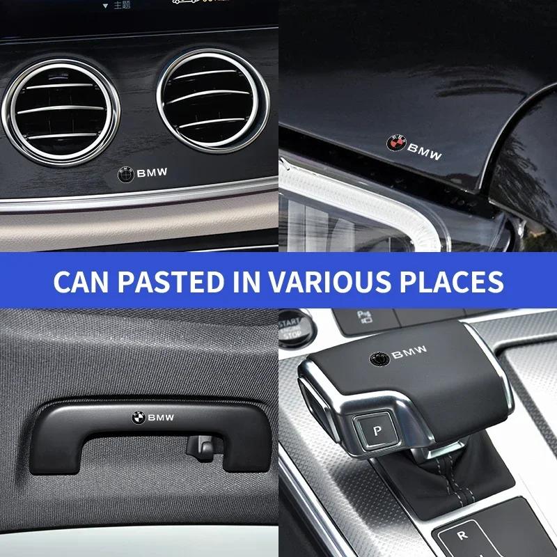 X4 X5 X6 For BMW Car Interior Sticker Central Control Decals Emblem Badge For BMW 50th Kith F30 F10 E90 E46 E60 E70 E39 E36 E87