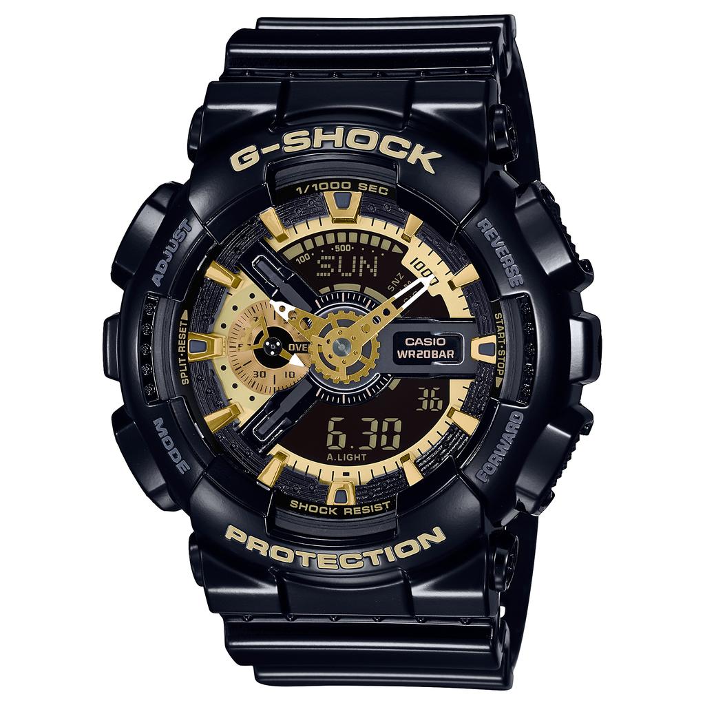 Casio Men's Resin 200M Water Resistant Digital Shock Resistant Quartz Watch GA-110GBX-1A