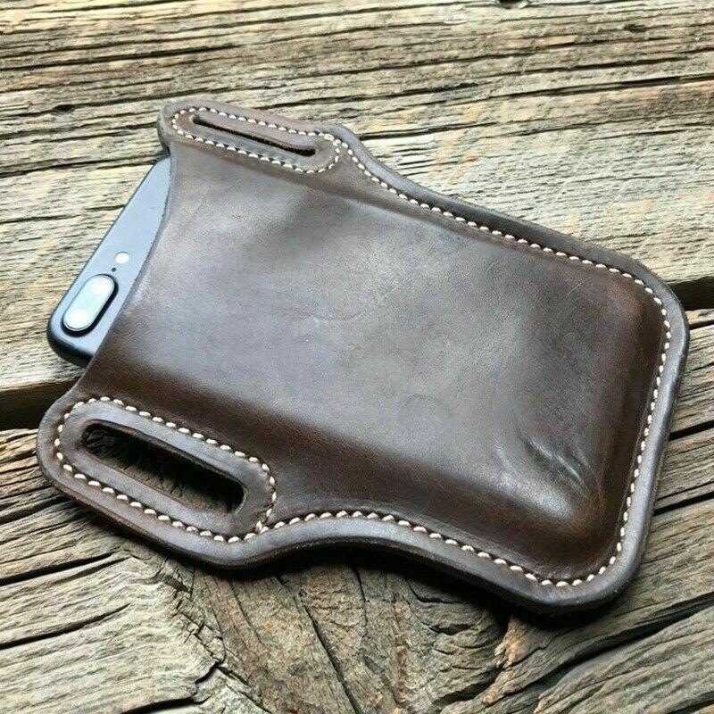 Custodia per Telefono da Uomo Custodia con Passante per Cellulare Borsa da Cintura a Marsupio Accessori Portafoglio in Pelle Borsa da Jogging Borse da Viaggio Campeggio