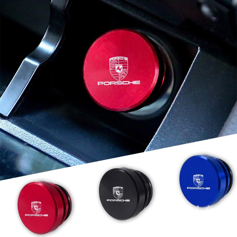For Porsche MO9Car Metal Cigarette Lighter Button Cap Dustproof Cover Socket Accessory For Porsche 911 718 Taycan Panamera Cayenne Macan Cayman