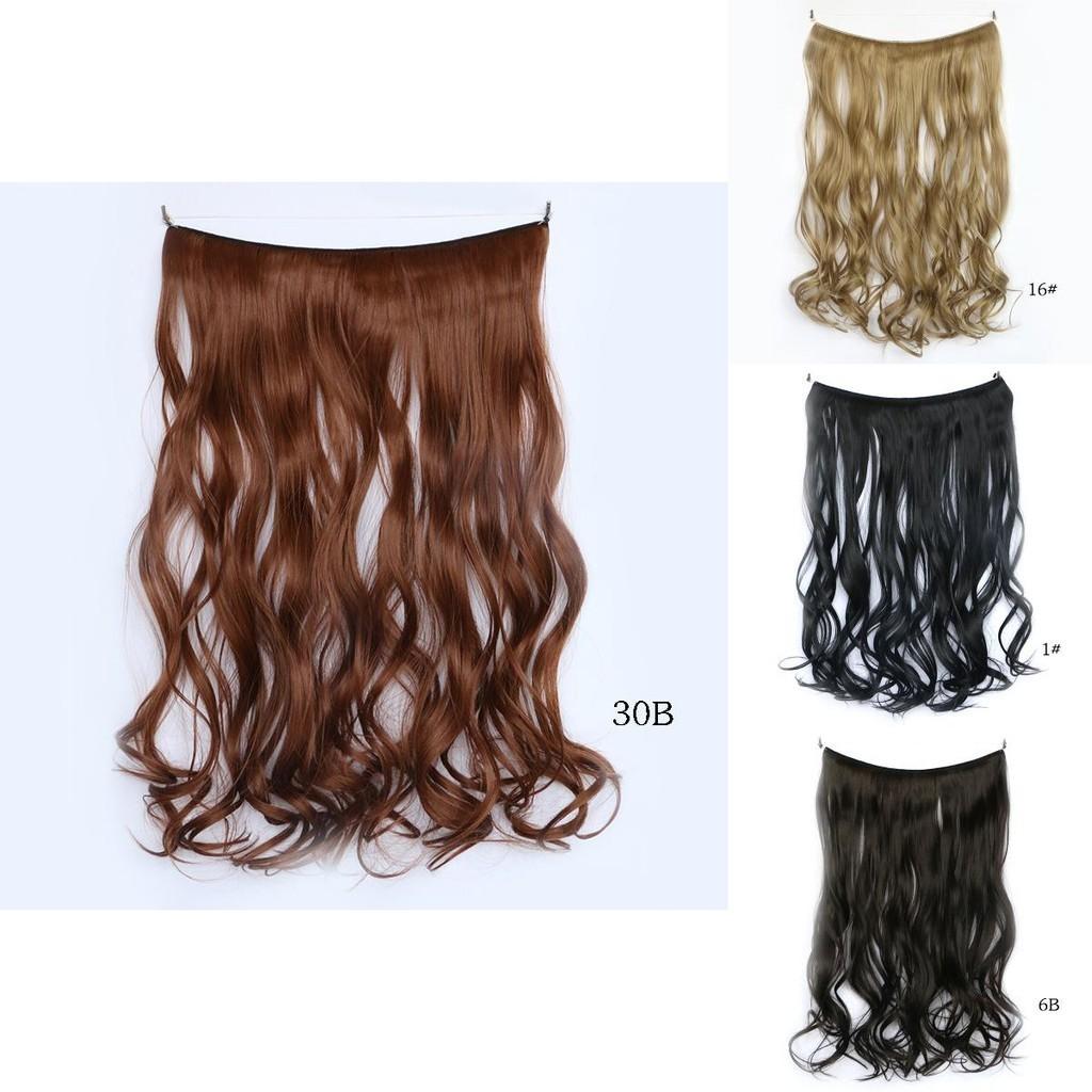 Luxurious Women Hair Extensions Long Wavy Synthetic Hairpiece 45cm For Effortless Elegance