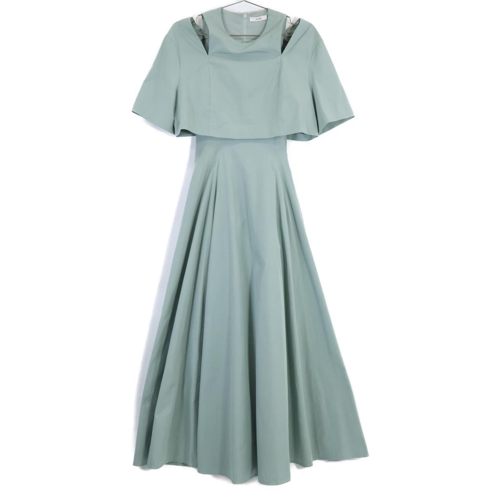 CLANE [Good condition/24 year old] 16112-5142 SLASH SHOULDER ONEPIECE Slash Shoulder dress 1 greenUsed
