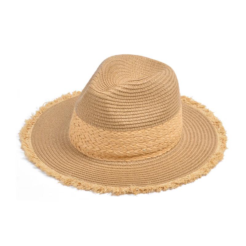 Соломенная шляпа-федора JIAOXIU с потертыми краями и плоской тульей, 2 шт.