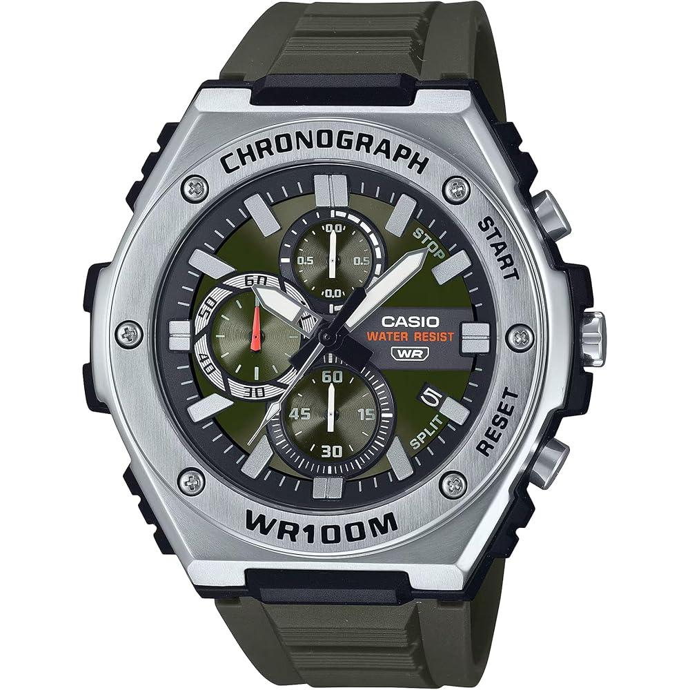 Casio Standard Men s Quartz Watch 1/10 Second Chronograph Military Green MWA-300H-3AV