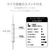 ELECOM Fast Music Stereo Earphones, In-Ear Type, Lightning with Mic, White, EHP-LFR10CMWH