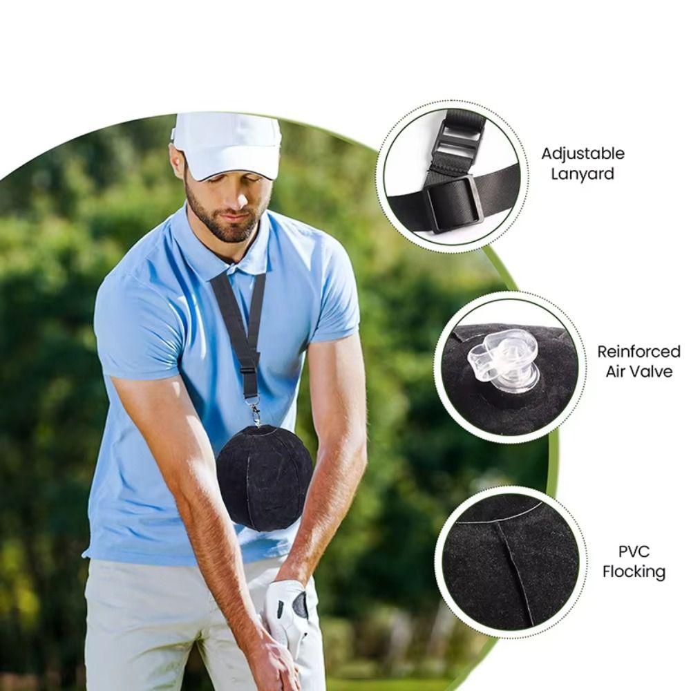 Air Pump Smart Impact Ball Adjustable Lanyard Golf Training Aids Posture Training