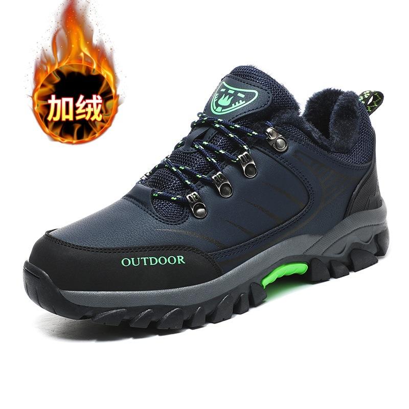 

Мужские альпинистские зимние утепленные мягкие удобные теплые холодостойкие легкие водонепроницаемые нескользящие с толстой подошвой амортизирующие сноубутсы 46 синий