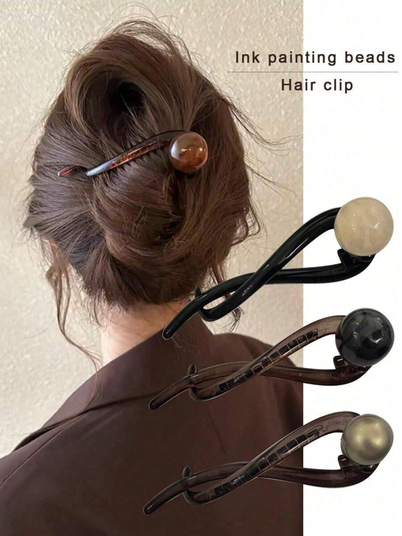 

Retro pearl twist hair clip, elegant and minimalist. Ideal for daily and commuter styling in spring and summer. one-size разноцветный