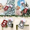 Adorable Red And Black Plaid Dog Paw Christmas Sock Ideal Holiday Gift Bag For Children
