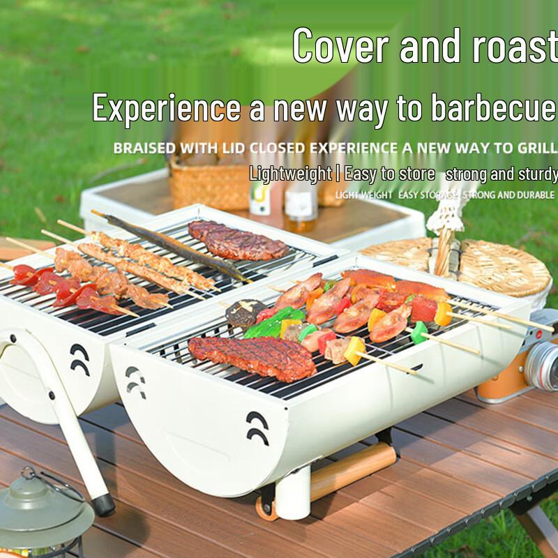 OEING Portable Folding Charcoal BBQ Grill 42*29*29cm