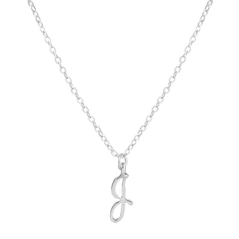 Elegant 26-Letter Uppercase Pendant Necklace: Simple and Fashionable European-American Clavicle Chain with Niche Design