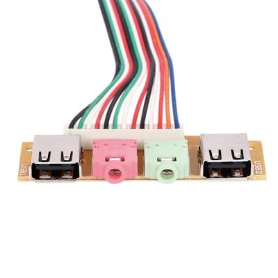 2 Ports USB 2.0 PC Computer Case Front Panel USB Audio Jacks Port Desktop PC USB Extension Wire Motherboard Expansion Card