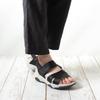 RE3001 Keilsandalen für mit verstellbarer Rückseite Einfach zu Hergestellt in cm 3E [Regetta] Damen, Klettverschluss, Riemen, Riemen, Tragen, Ermüdungsresistent, Rutschfest, Japan,