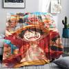 1PC Luffy D Patterned Flannel Blanket Suitable For All Seasons For Home Decor Warmth And Comfort Gifts Holiday Present