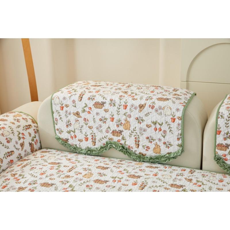 Cotton Sofa Cushion, Universal Fabric for All Seasons, Non-slip Sofa Cushion, Simple Modern Pure Cotton Sofa Cover, Cover Cloth