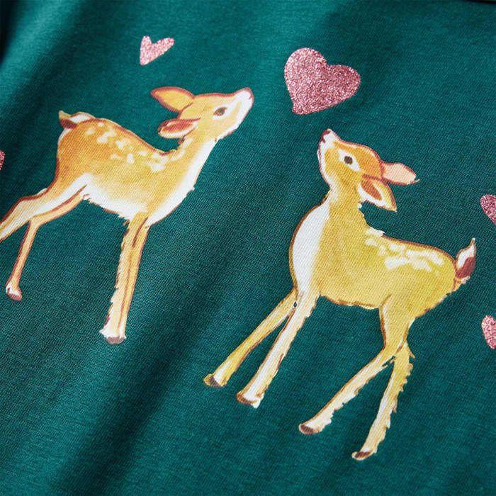 T-shirt pour enfants à manches longues vert foncé 92/104/116/128/140