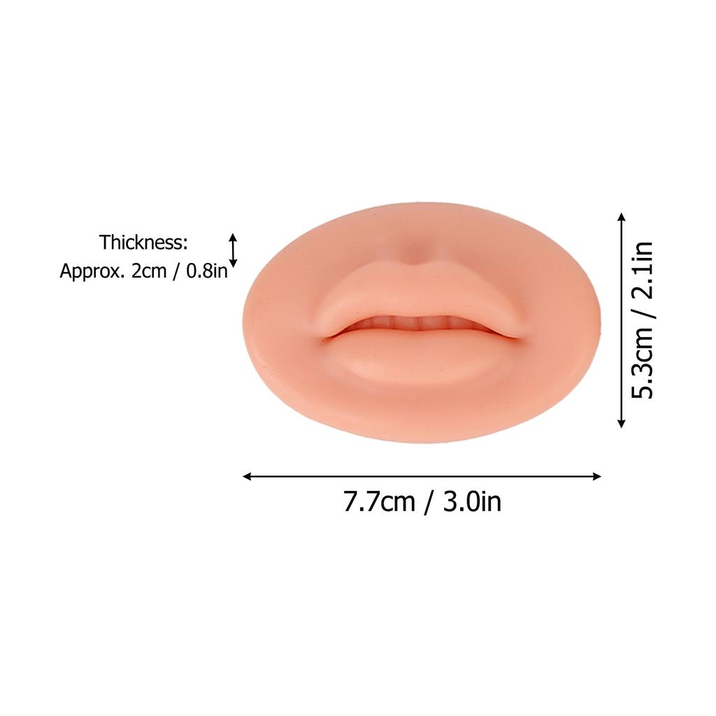 3 Pcs 3D Silicone Lips Elastic Semi Permanent Soft Real Skin Touch Feeling Fake Lips Tattoo Practice Lips
