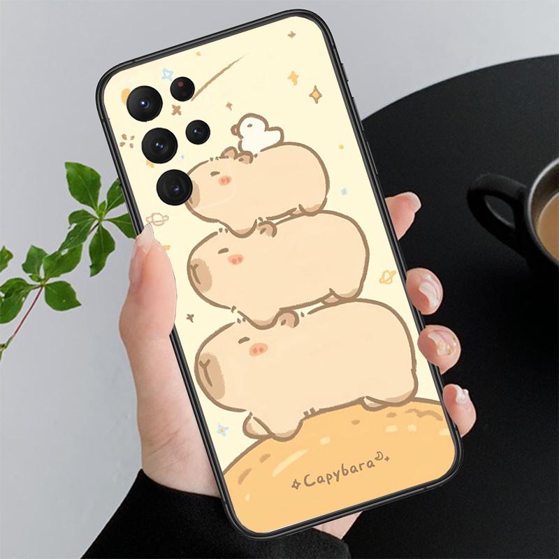 Cartoon Cute Capybara Phone Case For Samsung A55 A16 A56 A36 A35 A15 A53 A54 A33 A34 A25 A05S A52 A52S A14 A24 A26 A71