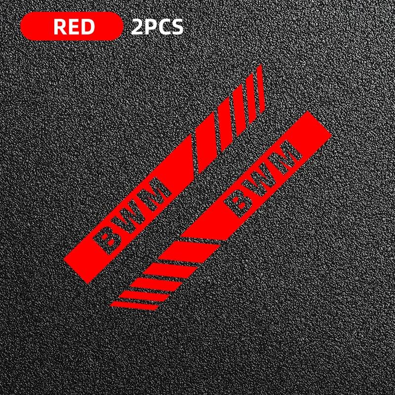 2pc Car Racing Stripe Stickers Rearview Mirror Reflective Vinyl Decals For BMW E46 E85 E60 F10 E39 F30 E36 F20 E87 E90 E70 X3 X5