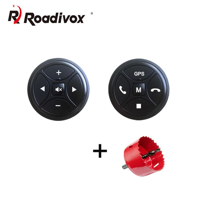 Wireless Car Steering Wheel Control Button 10 Keys Remote Controls with drill For Car Radio DVD GPS Multimedia Navigation Player