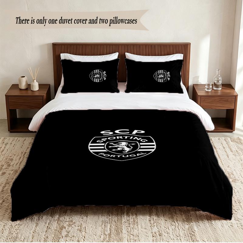 Sporting Clube de Portugal Personalized Custom Name 3‑Piece Bedding Set Soft Duvet Cover Set For Bedroom Home Decor