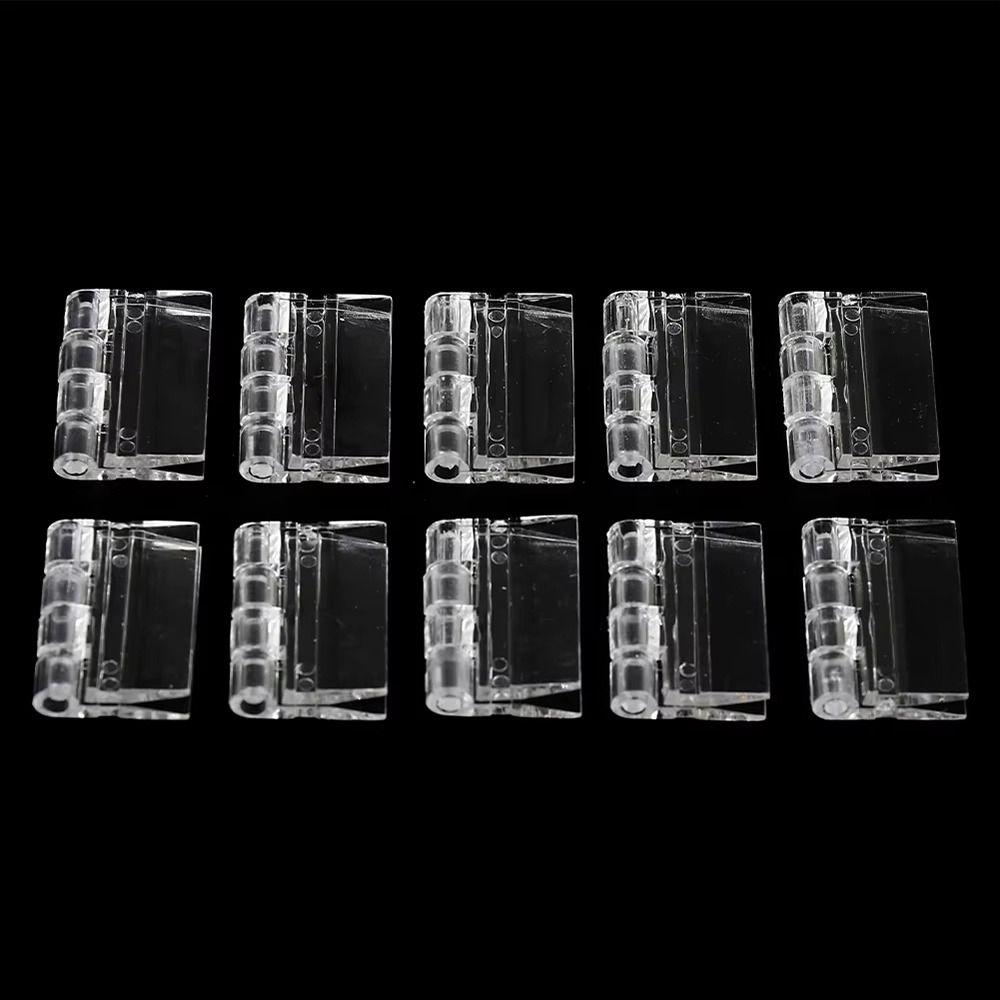 10Pcs Durable Transparent Folding Hinge Acrylic Foldable Door Hinges Clear 270 Degree Furniture Hardware DIY Cabinet Door Box