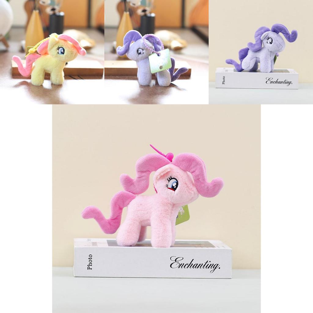 Charming Colorful Plush Pony Keychain Stuffed Animal Soft Doll For Girls Bags