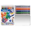 DOMS FSC Certified 12 Colour Pencil Flat Tin Set, Multicolor Rich Pigment Pencils for Drawing, Sketching & Art Use